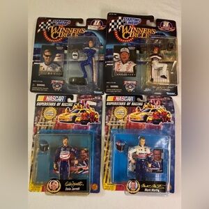 Nascar Winners Circle Action Figures Set - Blue, White, Black